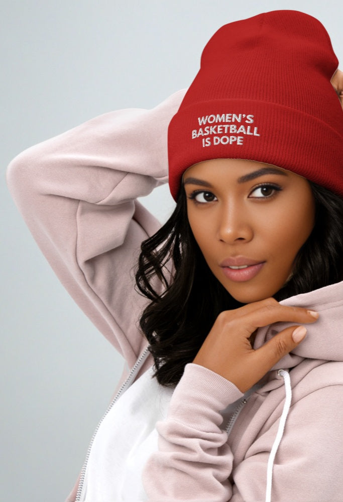 Red women's basketball is dope beanie