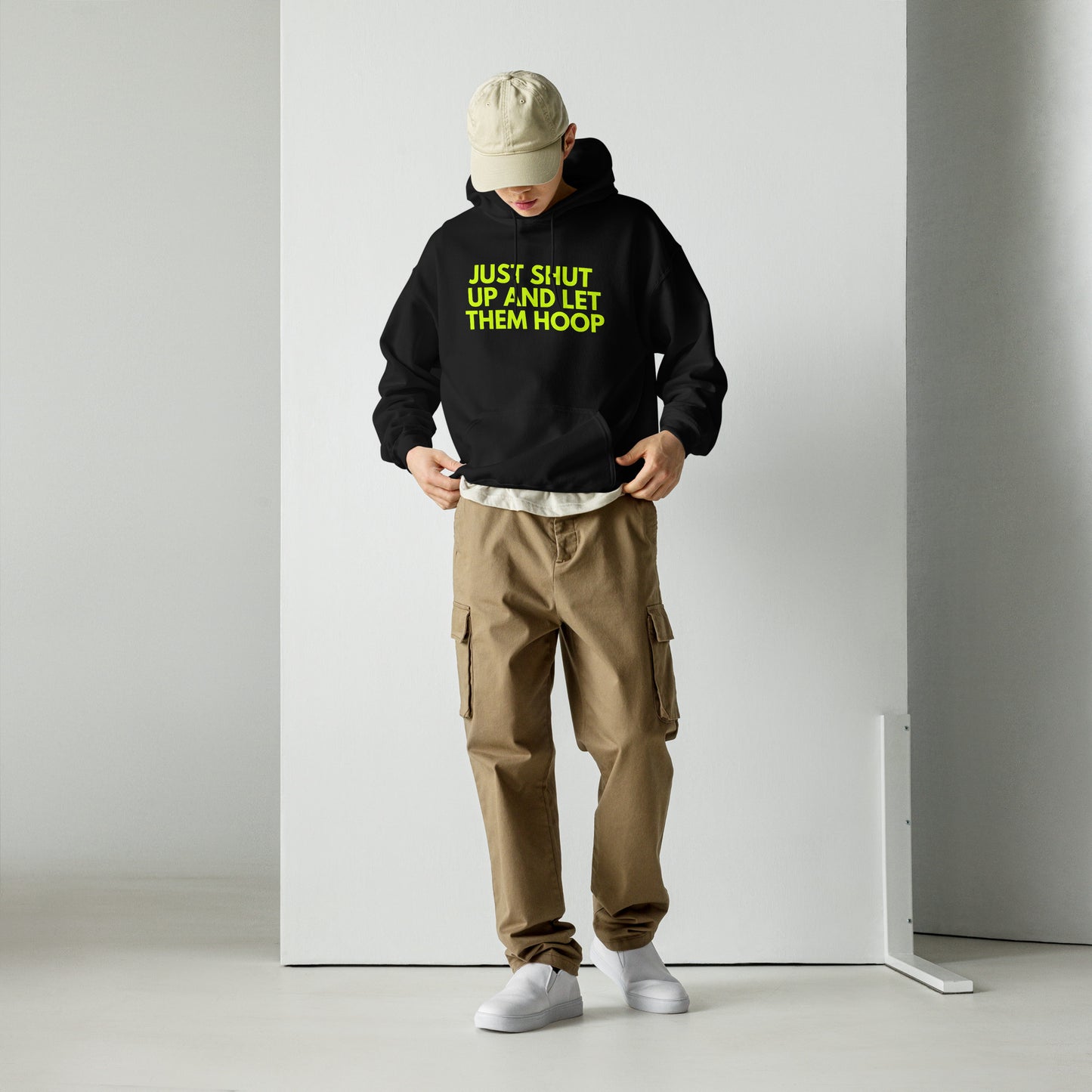 Just shut up and let them hoop black hoodie